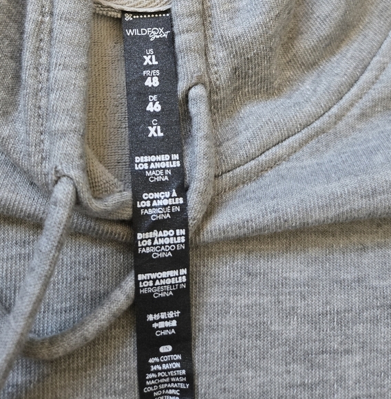Wildfox Sweat Starlight Hoody Sweatshirt in Heather Gray Size Xl - Picture 6 of 6